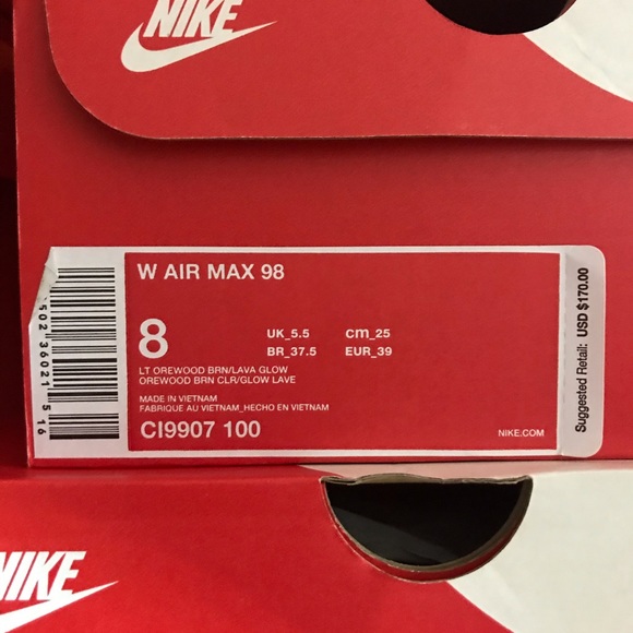 🎄SANTA’S DEAL 🎄 Nike Air Max 98 White Tan Women’s Sneakers Size 9.5 CI9907 100 - Picture 13 of 13